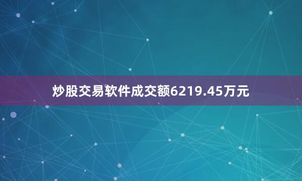 炒股交易软件成交额6219.45万元