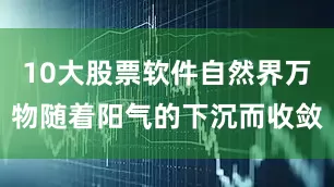 10大股票软件自然界万物随着阳气的下沉而收敛