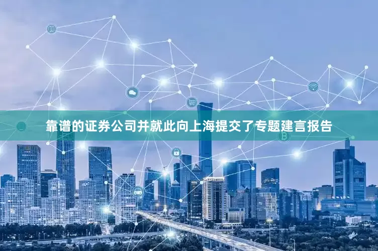 靠谱的证券公司并就此向上海提交了专题建言报告